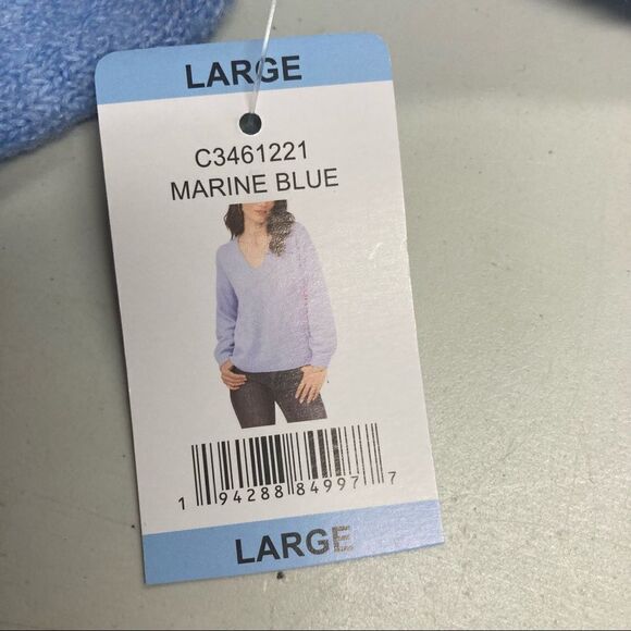 VINCE CAMUTO‎ Women’s Sweater, Marine Blue Size Large Oversized - Picture 8 of 13
